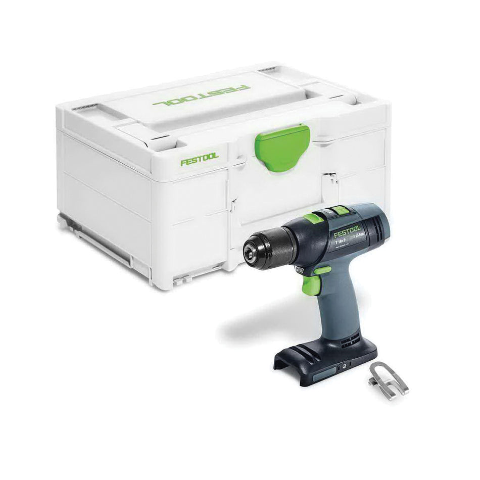 FESTOOL 576758 Drill, Tool/Kit: Tool, 309.8 in-lb, 442.5 in-lb, 1/16 to 1/2 in Chuck, Keyless Chuck, 18 V