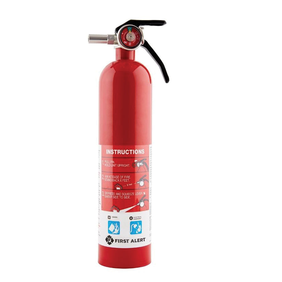 FIRST ALERT GARAGE10 Rechargeable Garage Fire Extinguisher, Fire Class: 10-B:C