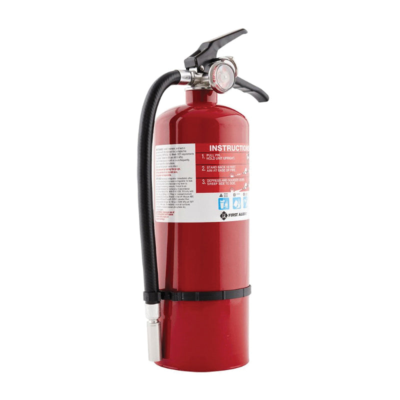 FIRST ALERT PRO5 Plus Fire Extinguisher, 3-A:40-B:C Fire, Fire Class: A, B, C, <200 psig Operating