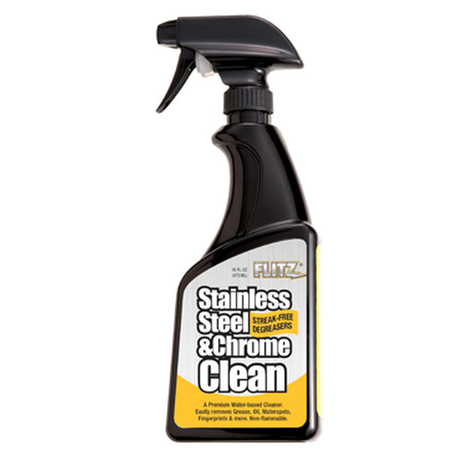 FLITZ SP01506 Stainless Steel and Chrome Cleaner, 16 oz, Bottle, Liquid