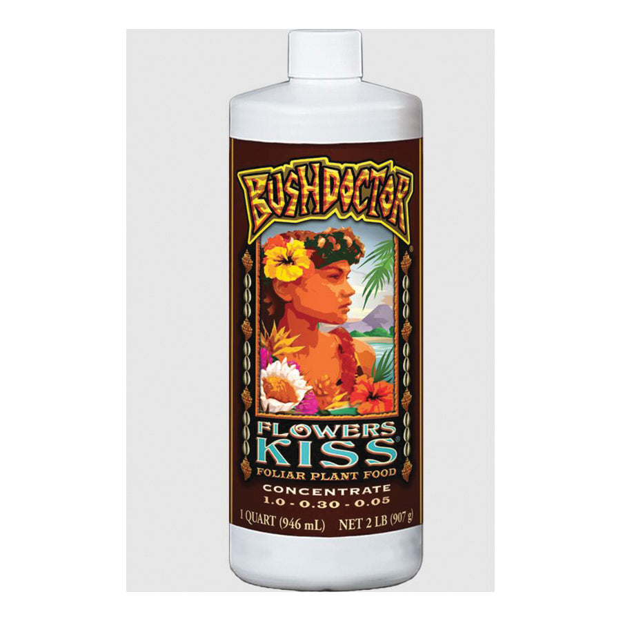 FOXFARM® Bush Doctor® Flowers Kiss® FBFKQ Foliar Plant Food, Liquid, Dark Brown, 1 qt