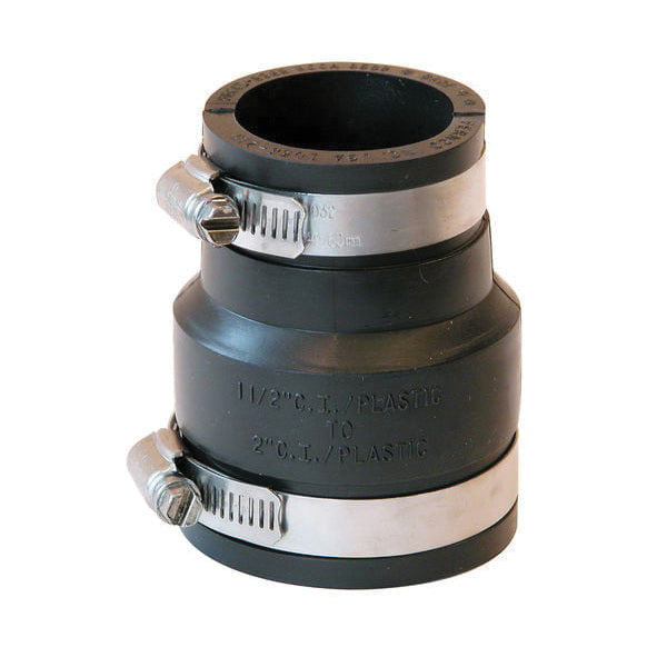 Fernco® 1056 Series P1056-215 Stock Coupling, 2 in x 1-1/2 in, PVC, Black