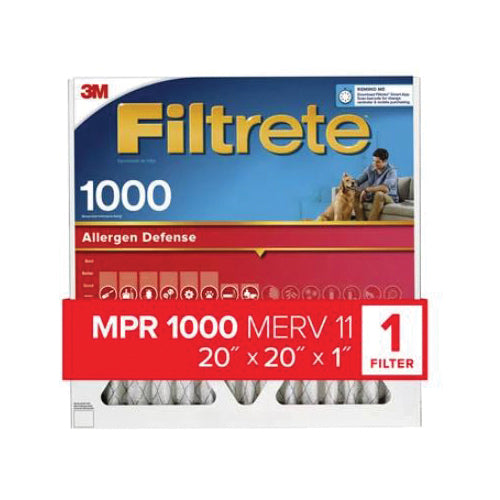 Filtrete™ 9802-4 Allergen Defense Air Filter, 20 in W, 20 in H, 11 MERV