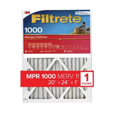 Filtrete™ 9826-4 Allergen Defense Air Filter, 20 in W, 24 in H, 11 MERV