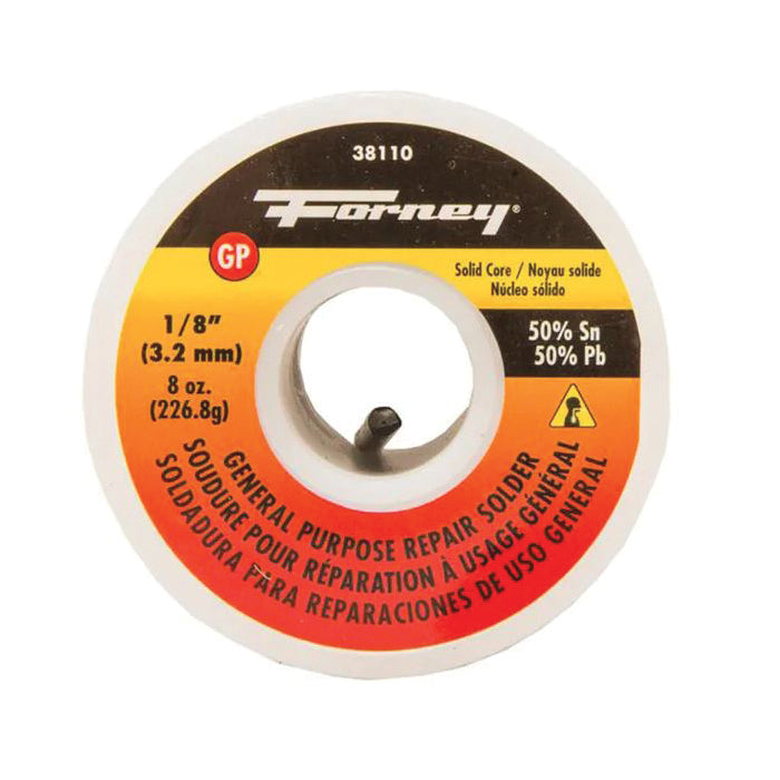 Forney® 38110 General Purpose Repair Solder, Solid Wire, 1/8 in Dia, 421 deg F Melting