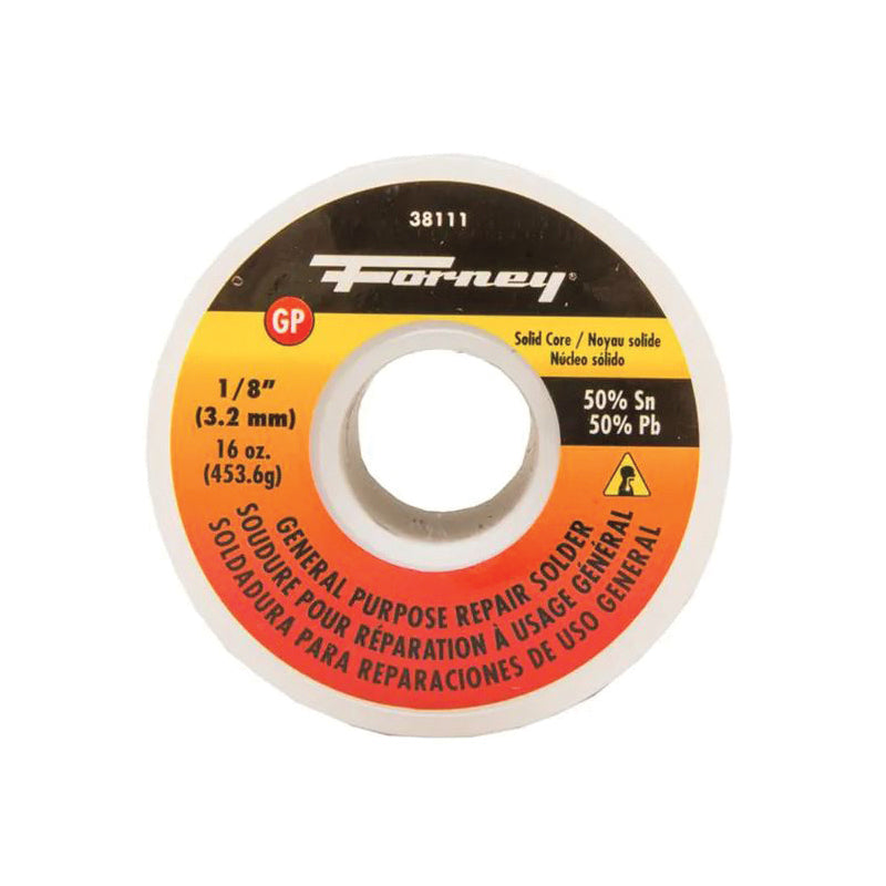 Forney® 38111 General Purpose Repair Solder, Solid Wire, 1/8 in Dia, 421 deg F Melting