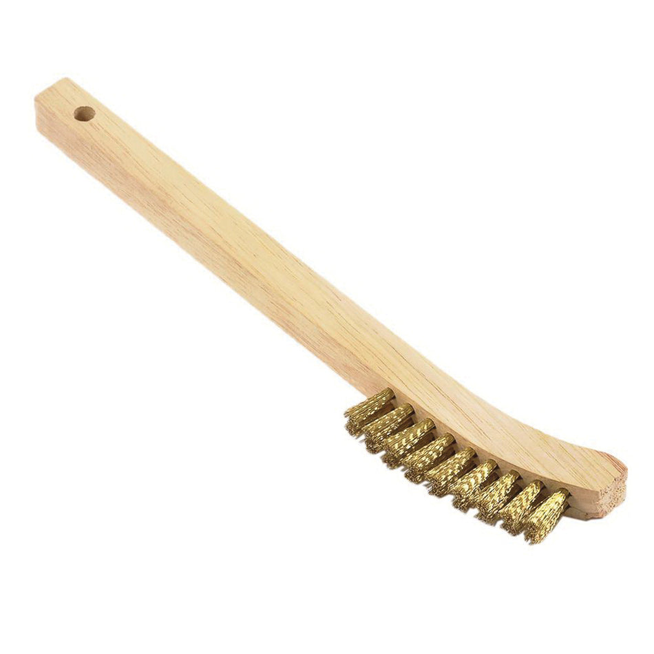 Forney® 70491 Scratch Brush, 8-5/8 in OAL, 2 x 9 -Row, Brass Bristle