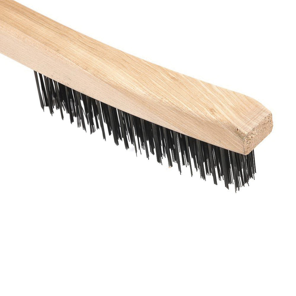 Forney® 70504 Scratch Brush, 13-3/4 in OAL, 3 x 19 -Row, Carbon Bristle