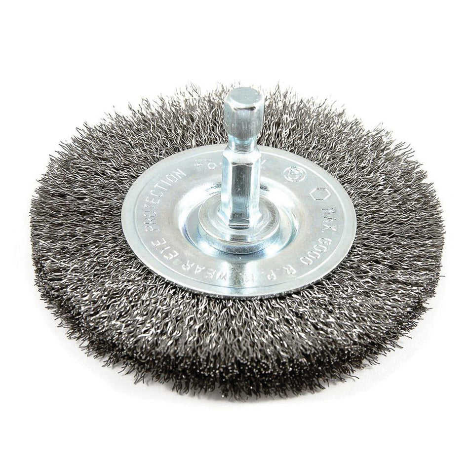 Forney® 72736 Wheel Brush, 3 in Dia Brush, Crimped Bristle, Steel Bristle