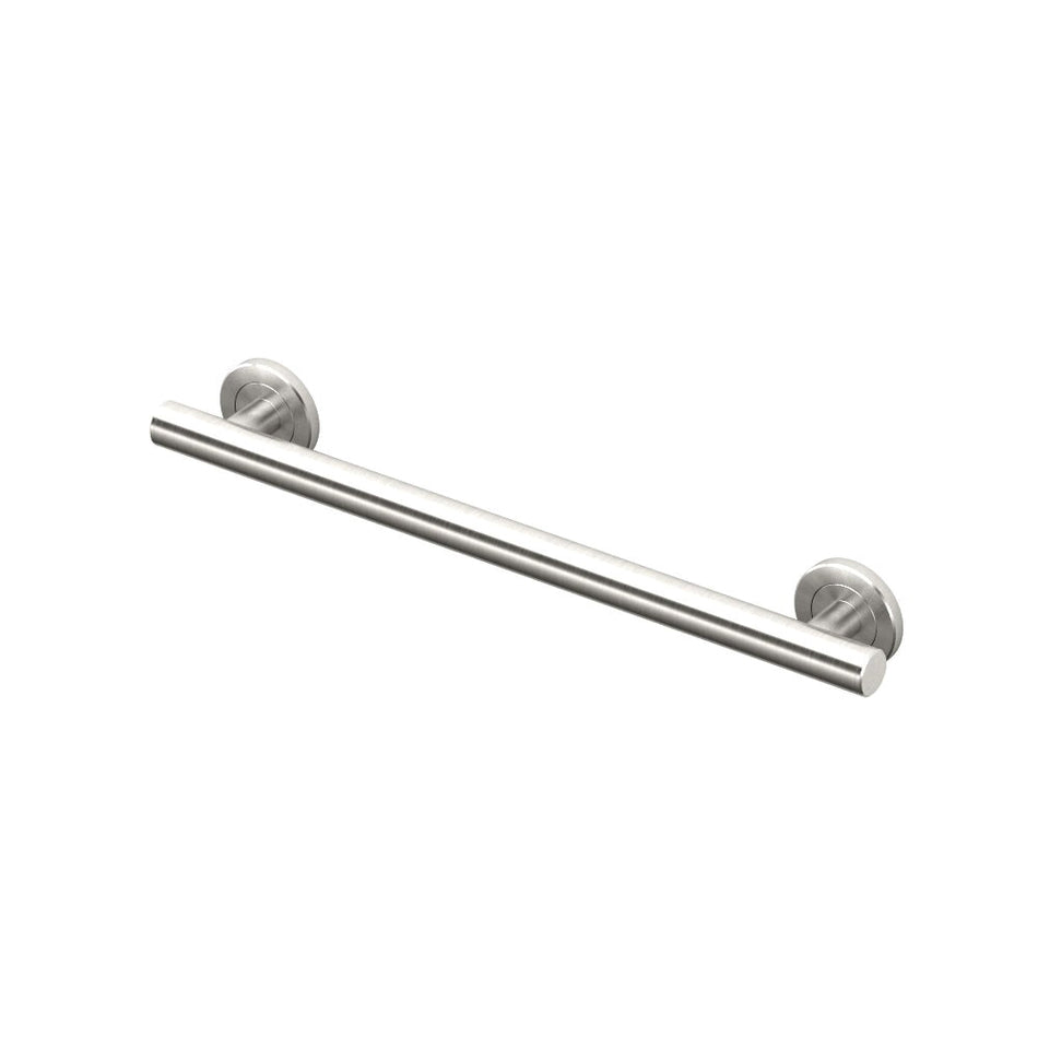 GATCO 853 Grab Bar, Latitude II Collection, 1-1/4 in Dia, 18 in L, Stainless Steel, Steel