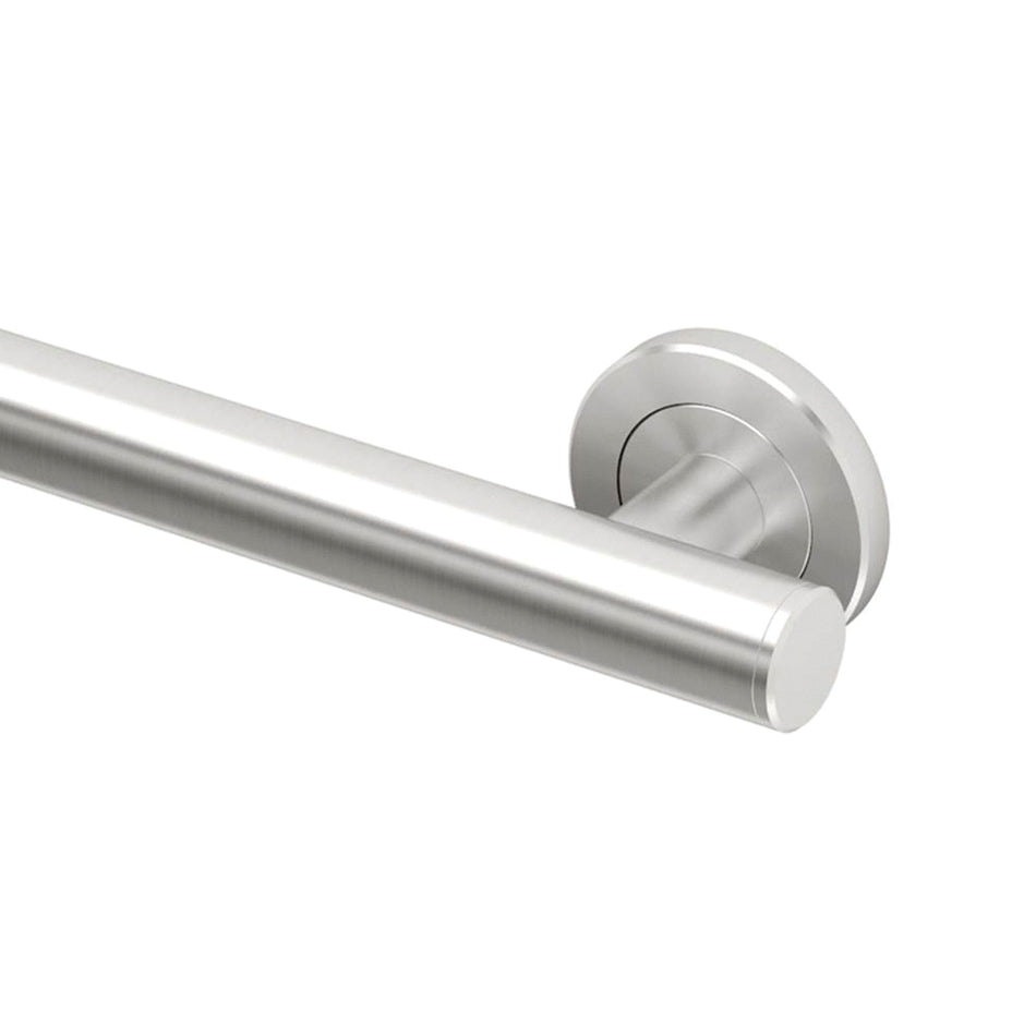 GATCO 853 Grab Bar, Latitude II Collection, 1-1/4 in Dia, 18 in L, Stainless Steel, Steel