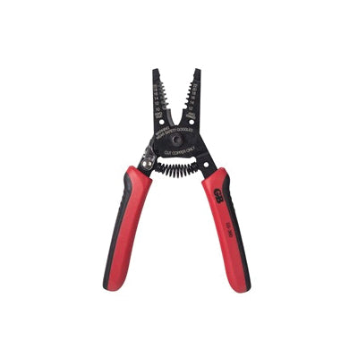 GB® GS-360 4-In-1 Stripper With Lock, 20 to 10 AWG, 22 to 12 AWG Cable/Wire, Cushion Grip, Ergonomic Handle