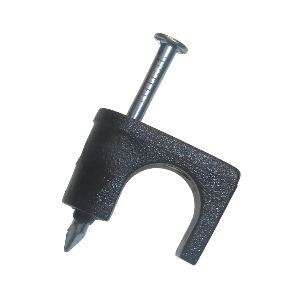 GB® PSB-165 Cable Staple, 1/4 in W Crown, 15/16 in L Leg, Polyethylene Staple, Black Insulation