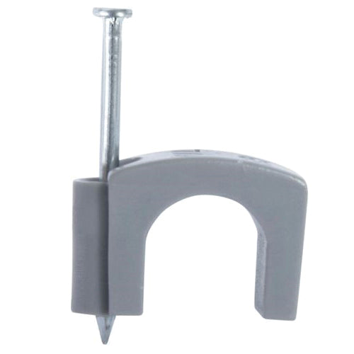 GB® PSG-15 Coaxial Cable Staple, 7/16 in W Crown, Polyethylene Staple, Gray Insulation, For Cable Type: RG59, RG6, RG8