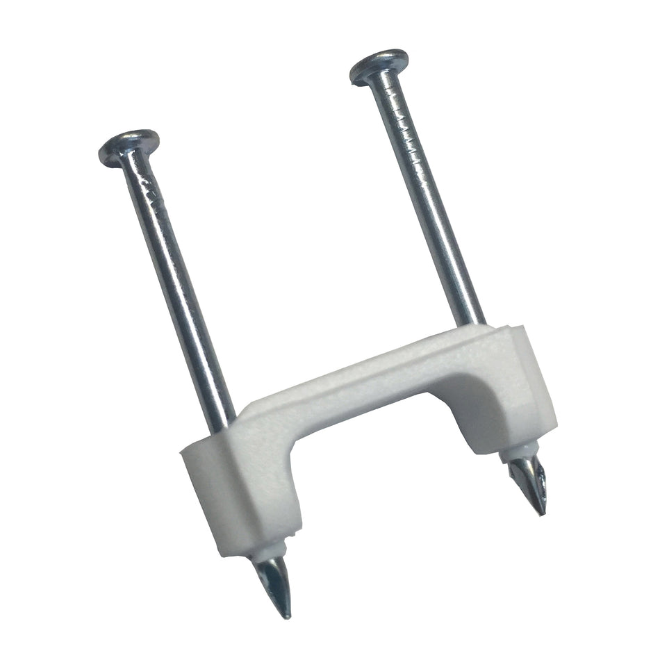 GB® PS-1550T Non-Metallic Cable Staple, 1/2 in W Crown, Plastic Staple, White Insulation