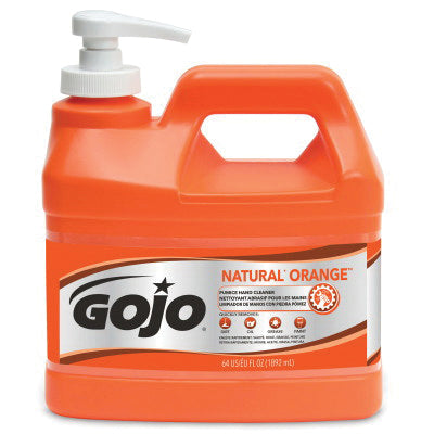 GOJO® NATURAL ORANGE™ 095804 Hand Cleaner, Liquid, Citrus, 0.5 gal, Pump Bottle