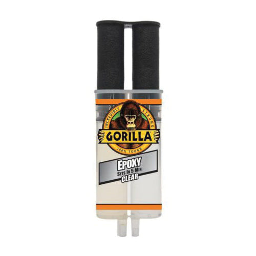 GORILLA® 4200102 Epoxy Adhesive, Liquid, Clear/Translucent, 1:1 Mixing Ratio, 24 hr Curing, 5 min Work Life, 0.85 oz