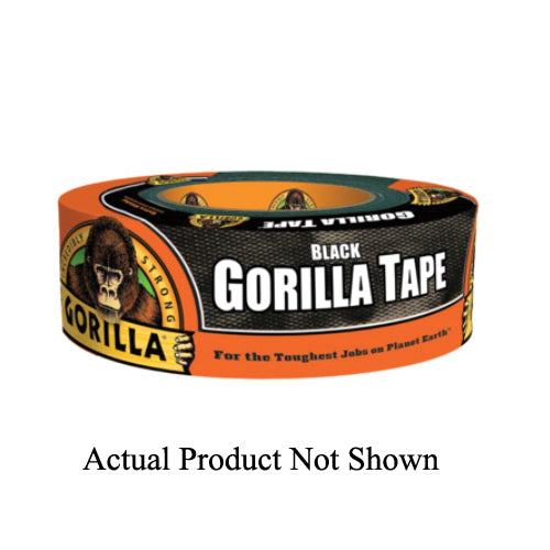 GORILLA® 6100109 Duct Tape, 17 mil Thick, 1 in W, 30 ft L, Black, Rubber Adhesive, Cloth Backing