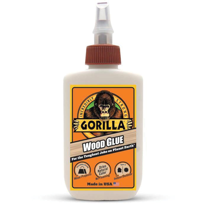 GORILLA® 6202003 Glue, Liquid, Light Tan/Milky, Sweet, 24 hr Curing, 4 oz, Bottle