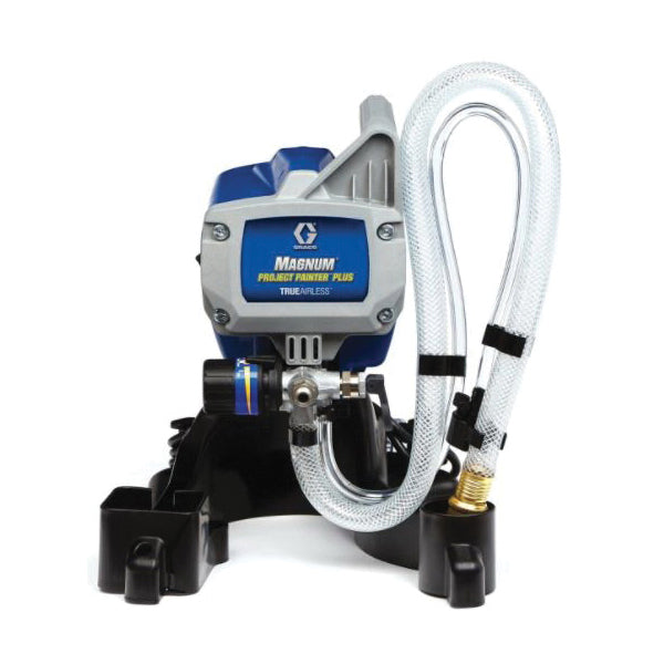 GRACO® MAGNUM® PROJECT PAINTER PLUS™ TRUEAIRLESS™ DIY Series 257025 Airless Paint Sprayer, Electric, 3/8 hp, 1500 W, Piston Pump, 2800 psi Working Pressure, 0.24 gpm, 1 -Gun, 0.015 in Tip, 1/4 in Fluid Outlet, 50 ft L Hose