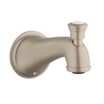 GROHE 13603EN0 Wall-Mount Diverter Tub Spout, 3/4 in Connection, FIP, NPT Connection, Brass, Brushed Nickel