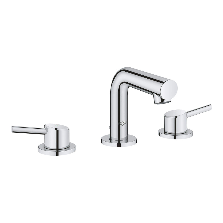 GROHE 20572001, Concetto™ Collection, 2-Handle, Deck, Widespread, Bathroom Faucet, Pop-Up, StarLight® Chrome