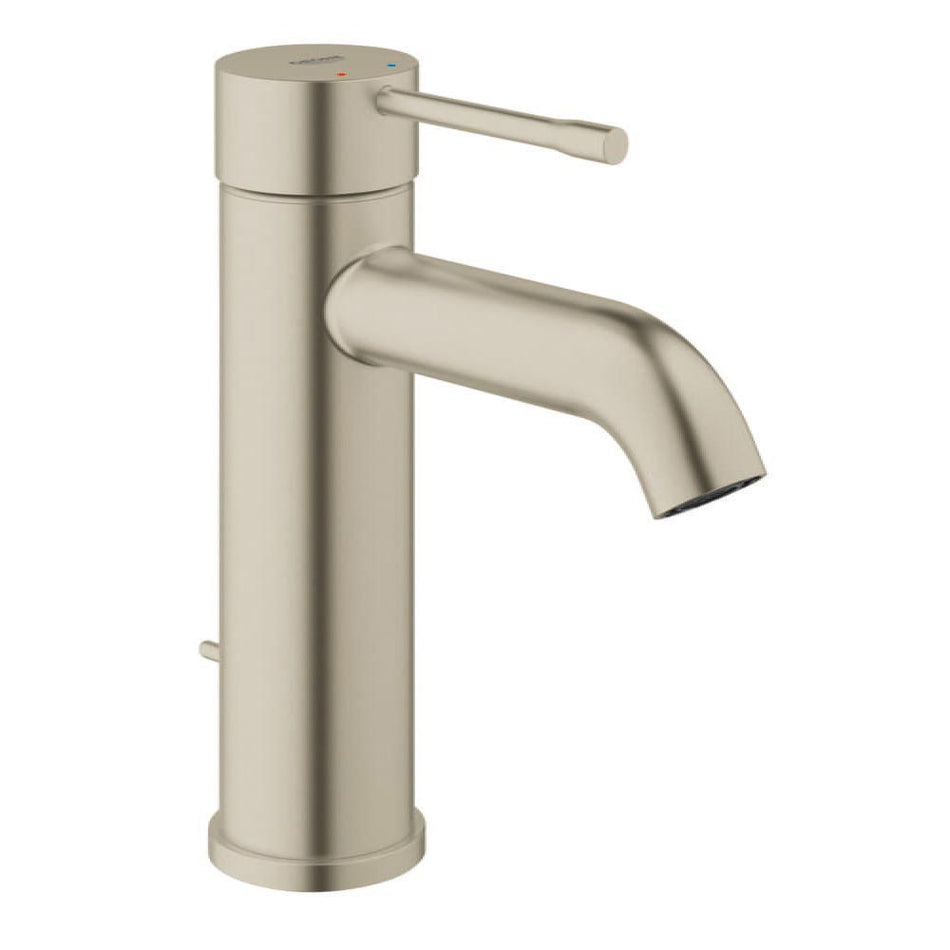 GROHE 23592ENA, Essence New Collection, 1-Handle, Deck, Centerset, Bathroom Faucet, Pop-Up, Brushed Nickel