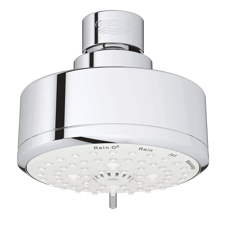 GROHE 26043001 Showerhead, Tempesta Cosmopolitan Collection, 1.75 gpm, 4 -Spray, Ceiling/Wall Mounting, 4 in Head