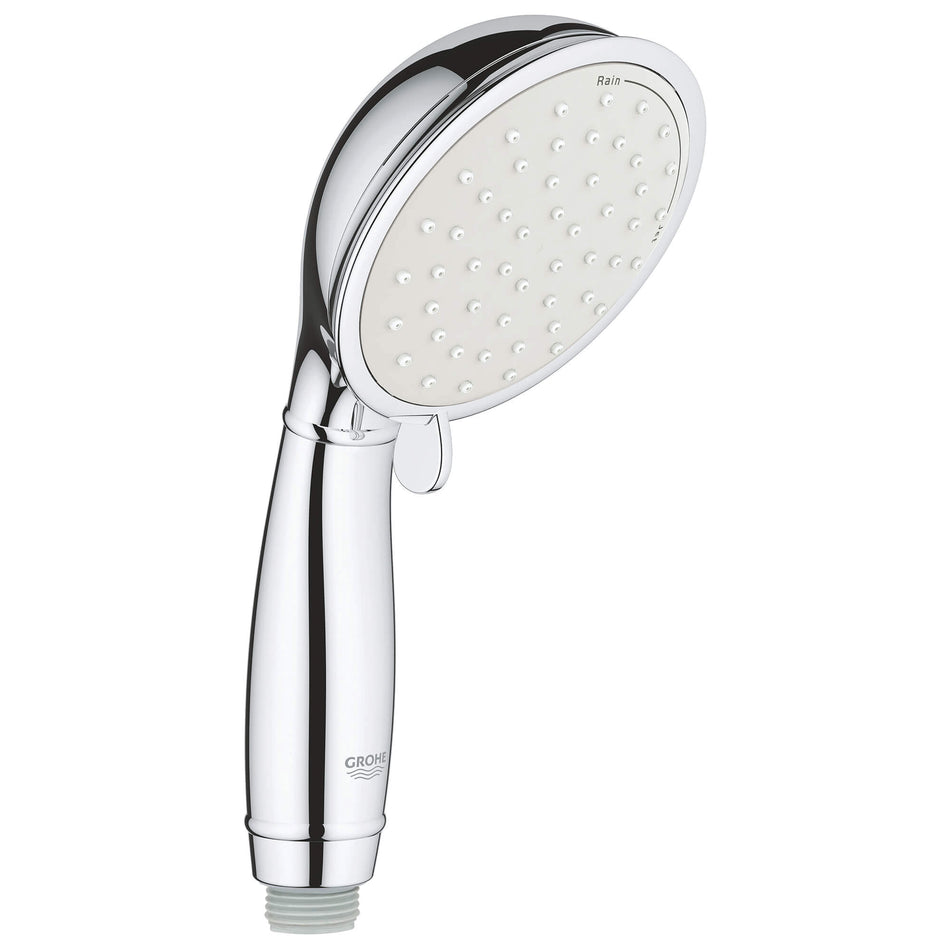 GROHE 26048001 Handshower, Tempesta Collection, 4 in Spray Face, Rain O2, Rain Spray, 1.75 gpm, StarLight Chrome