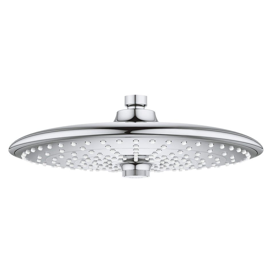 GROHE 26456000 Showerhead, Euphoria Collection, 1.75 gpm, 3 -Spray, Ceiling/Wall Mounting, 10 in Head, Chrome