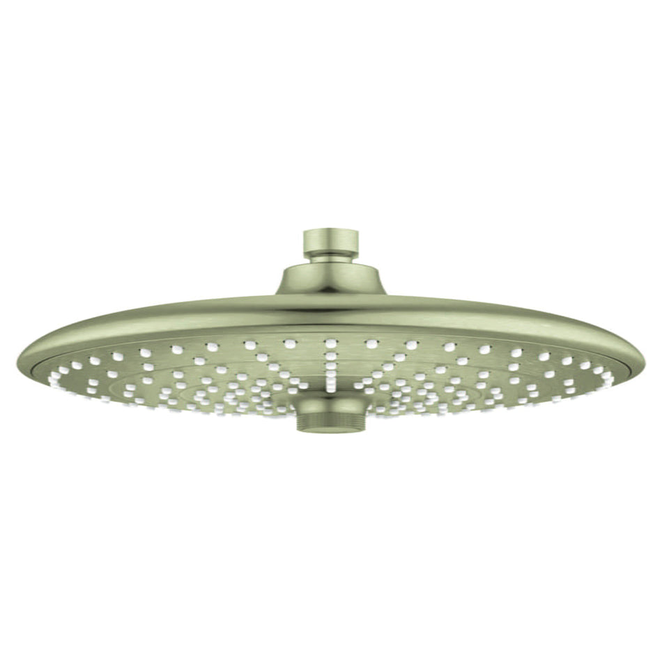 GROHE 26456EN0 Showerhead, Euphoria Collection, 1.75 gpm, 3 -Spray, Ceiling/Wall Mounting, 10 in Head, Brushed Nickel