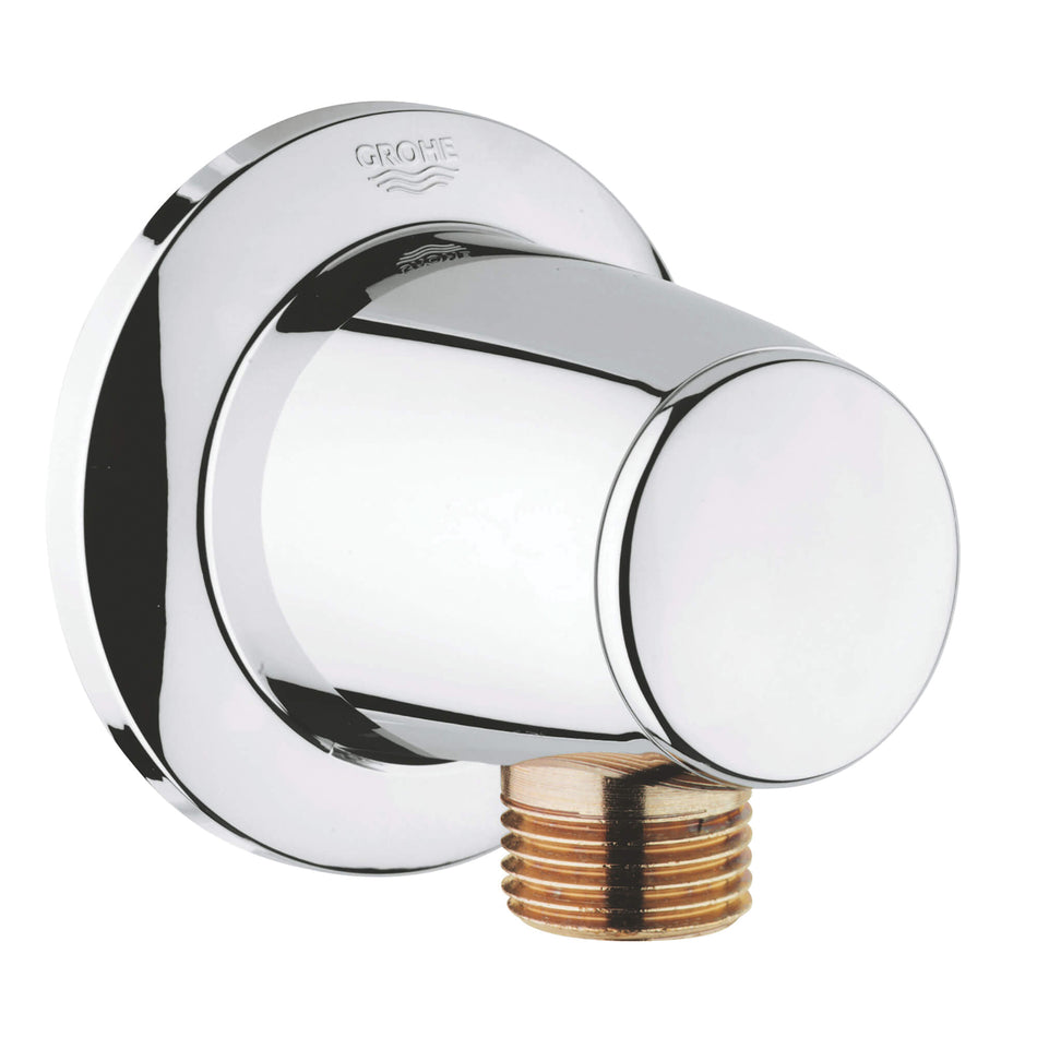 GROHE 28459000 Wall Union, 1/2 in Connection, FNPT Connection, Brass, StarLight® Chrome