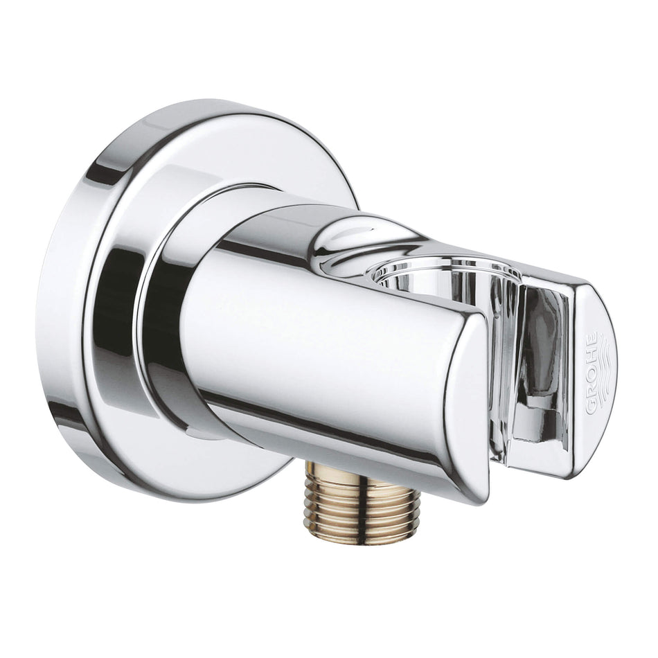 GROHE 28629000 Handshower Holder, StarLight® Chrome, Brass, 1/2 in Connection, FNPT Connection