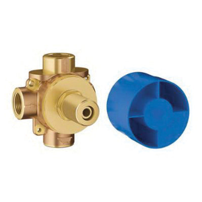 GROHE 29900000 Non Rapido® Diverter Rough-In Valve, 1/2 in Inlet, NPT x FIP Inlet, 1/2 in Outlet, NPT x FIP Outlet