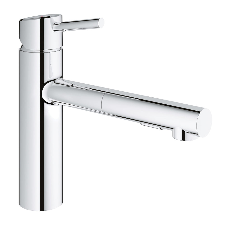 GROHE 31453001, Concetto™ Collection, Deck, Pull-Out, Kitchen Faucet, StarLight® Chrome