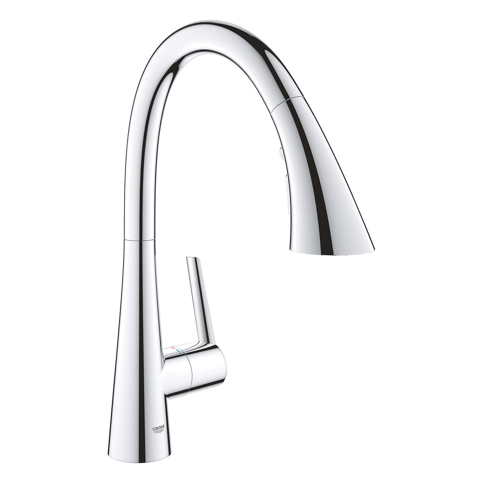 GROHE 32298003, Zedra Collection, Deck, Pull-Down, Kitchen Faucet, StarLight® Chrome