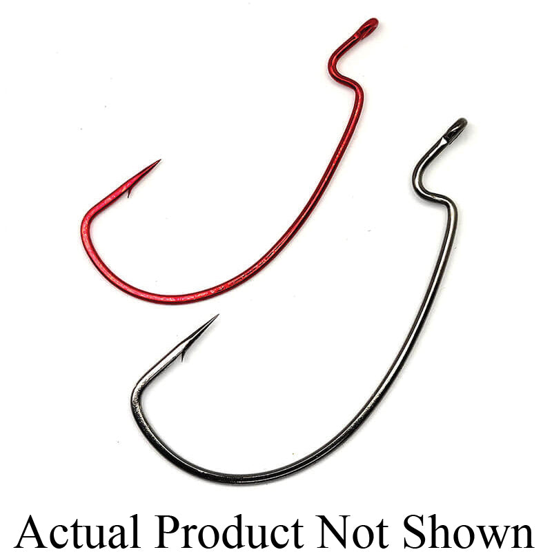 Gamakatsu® 58411 Extra Wide Gap Worm Hook, NS Black