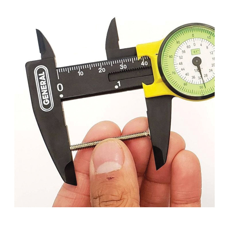 General® 142 Dial Caliper With Inches Readout, 0 to 6 in Measuring Range, 1/100 in, 1/64 in Graduation