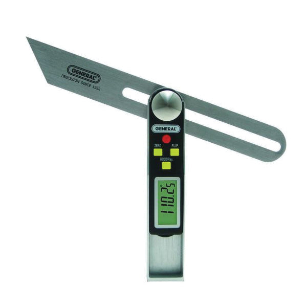 General® ANGLE-IZER® 828 Digital Sliding T-Bevel and Protractor, +/-0.3 deg Accuracy