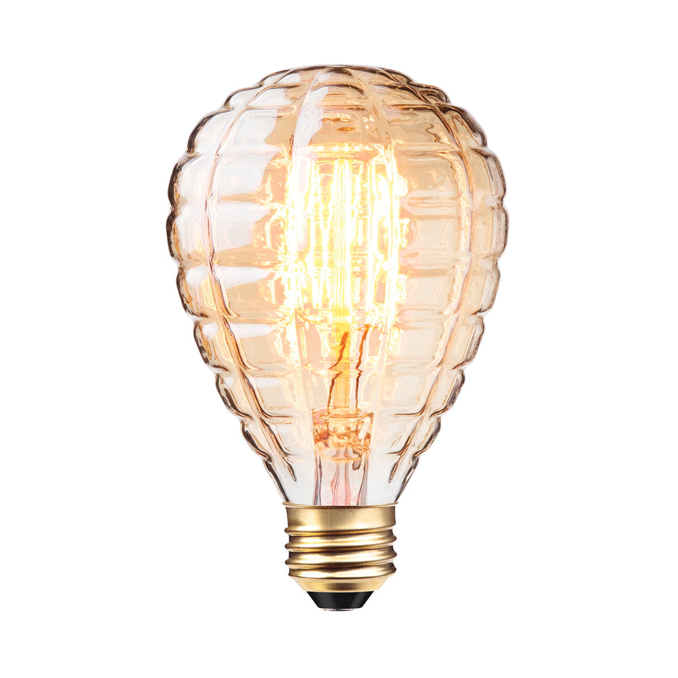 Globe® 84635 Light Bulb, 40 W, Globe, Medium Screw, Amber, 2700 to 3000 K, 140 Lumens, 360 deg Beam