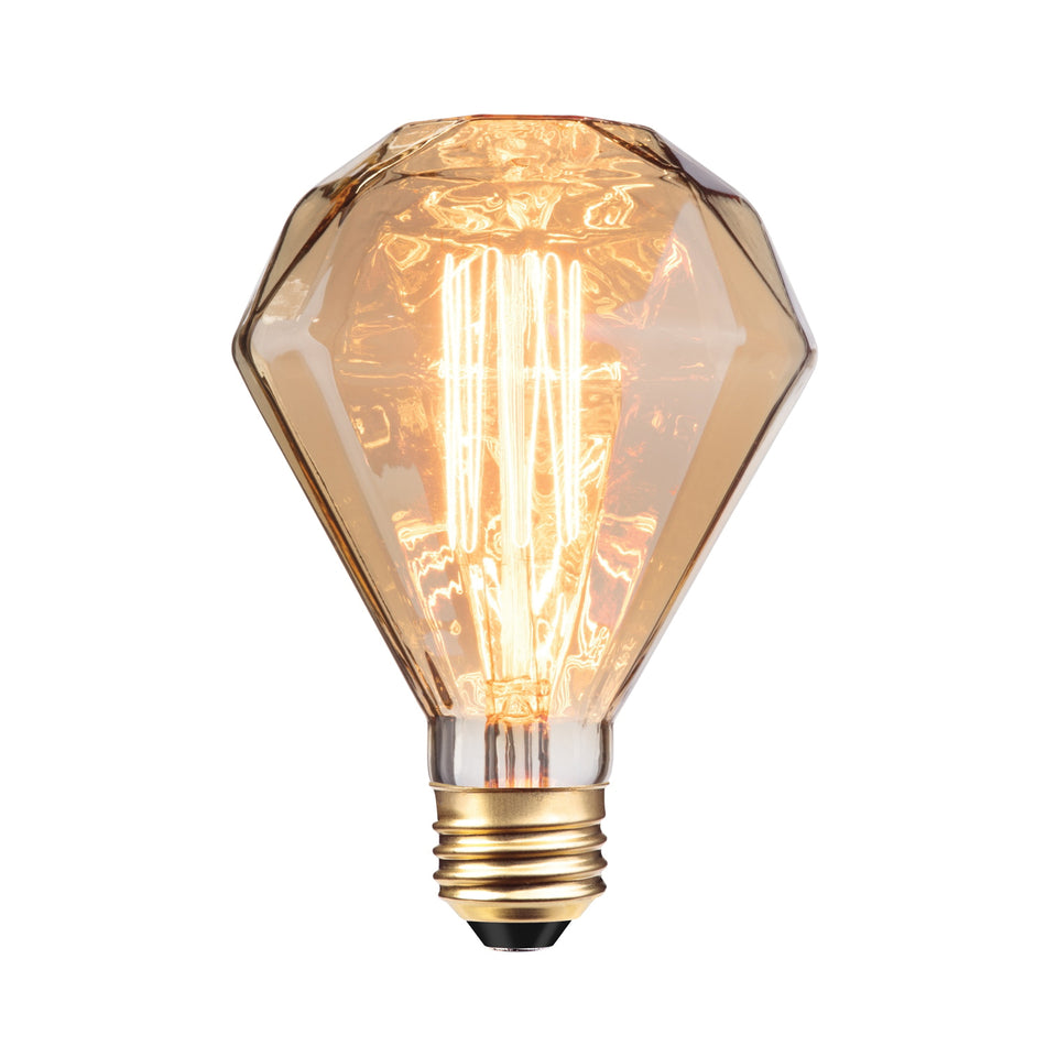 Globe® 84644 Light Bulb, 40 W, Parabolic, Medium Screw, Amber, 2200 K, 140 Lumens, 360 deg Beam