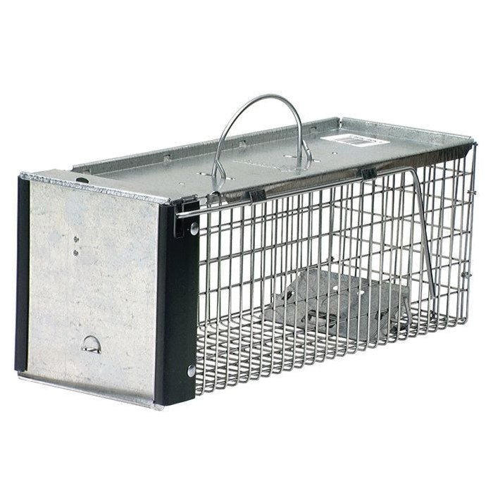 HAVAHART® 0745 1-Door Trap, Chipmunks, Rats, Squirrels, Voles, Weasels, Steel, 16 in L, 6 in W, 6 in H