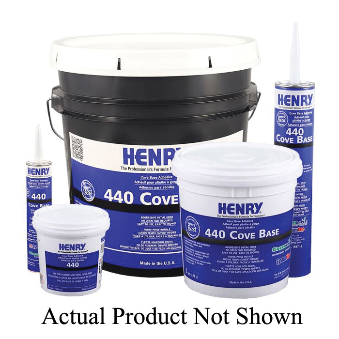 HENRY® 12105 Cove Base Adhesive, Paste, Beige, Mild, 11 oz, Cartridge