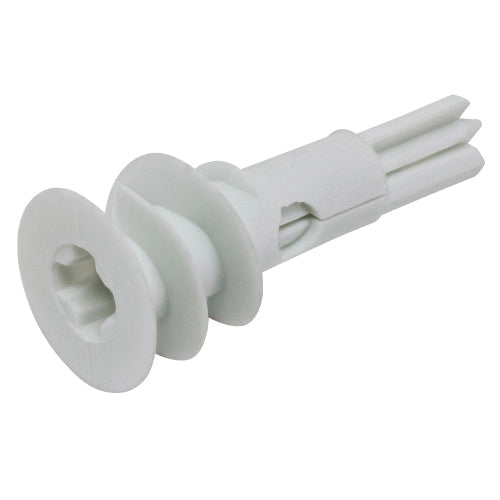 HILLMAN™ 41409 Self-Drilling Drywall Anchor, #8, Nylon/Plastic, White, Pan Head