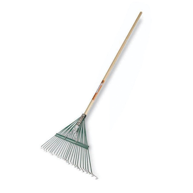 HISCO™ HI2254LR-W Deluxe Lawn Rake, 22 -Tine, Wood Handle