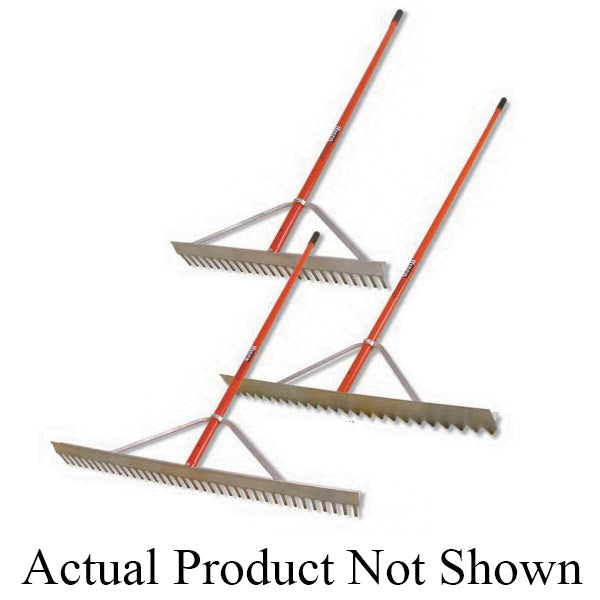 HISCO™ HI2466LSR Field and Landscape Rake, 3 in W Blade, 24 in L Blade, 24 -Tine, Aluminum Alloy Blade, 66 in L Handle