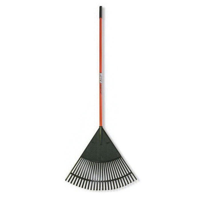 HISCO™ HI24PLR Leaf Rake, 24 in W Tine, Poly Tine, 54 in L Handle, Fiberglass Handle