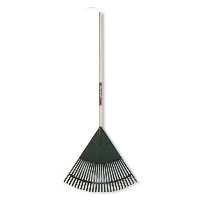 HISCO™ HI24PLR-W Leaf Rake, 24 in W Tine, Poly Tine, 54 in L Handle, Wood Handle