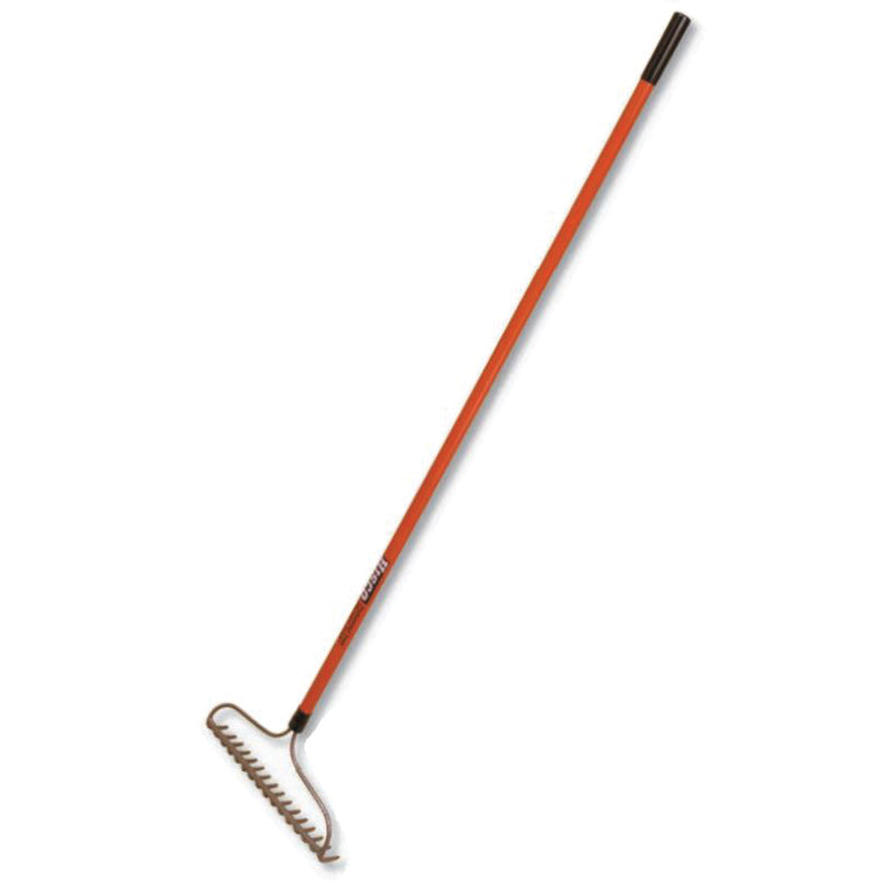 HISCO™ HIBR16T Forged Head Bow Rake, 3 in W Blade, 16-3/4 in L Blade, 16 -Tine, Fiberglass Handle