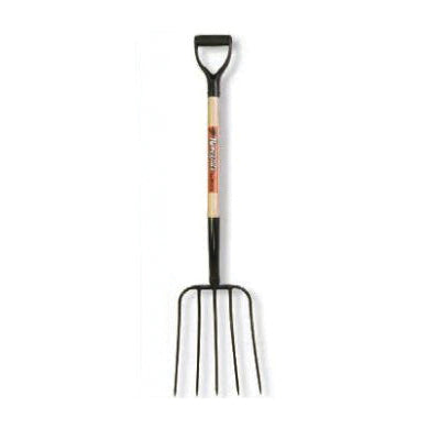 HISCO™ HIMF5D-W Tine Fork, Manure, Oval Tine, 5 -Tine, 9 in W Tine, 12-1/2 in L Tine, Steel Tine, Ashwood Handle